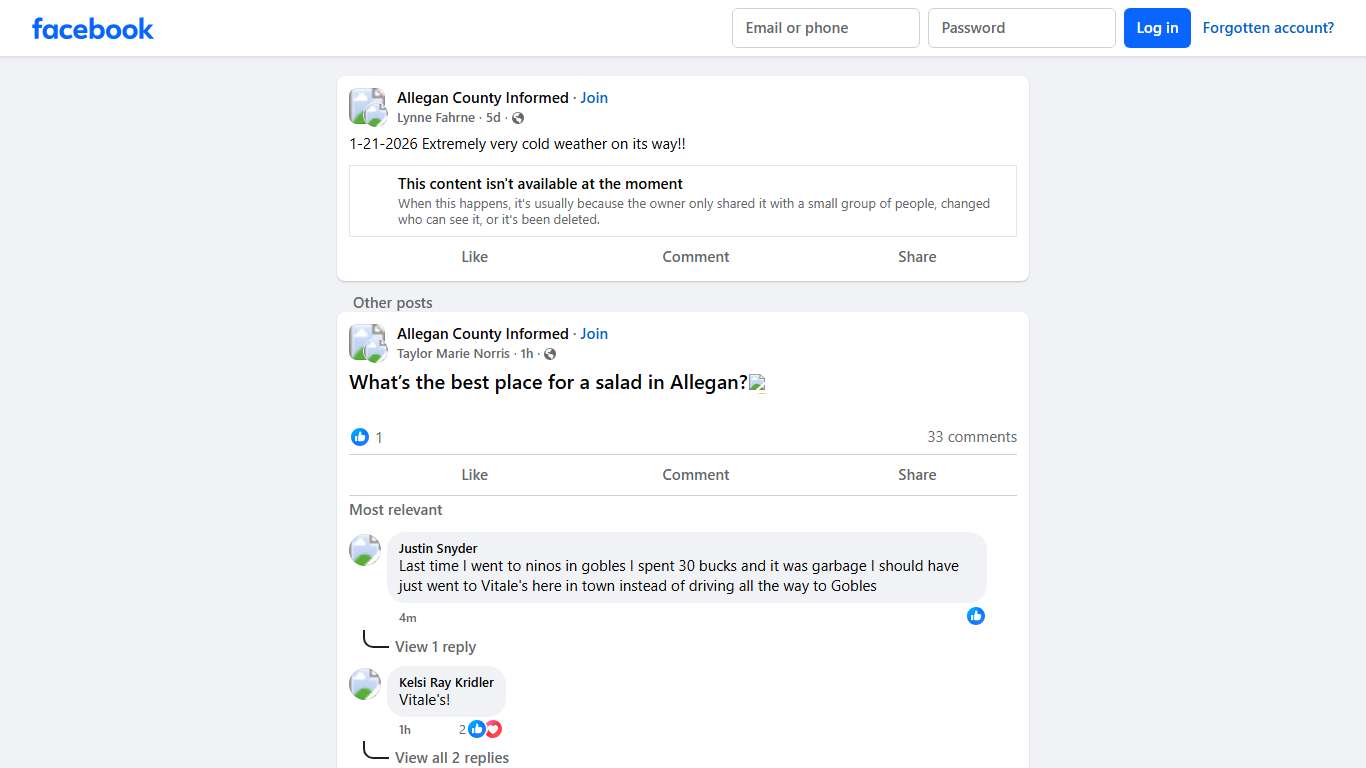 Allegan County Informed 1-21-2026 Extremely very cold weather on its way Facebook